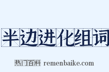 半边进化组词是什么意思的图片